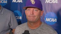 WATCH: Jay Johnson speaks before LSU faces Coastal Carolina in College World Series Finals