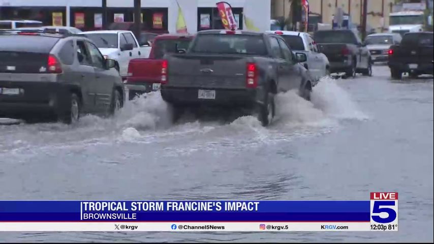 Tracking Francine: Tropical storm causing flooding in Brownsville streets