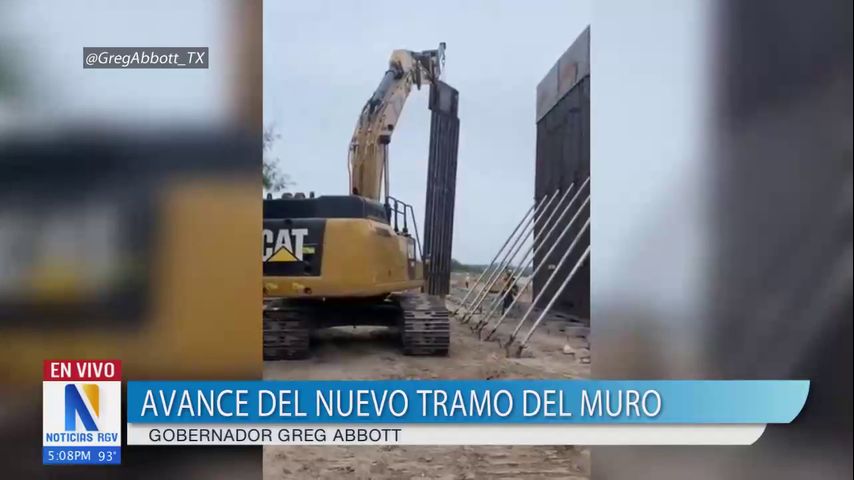 Greg Abbott informa sobre construcción del muro fronterizo en Texas