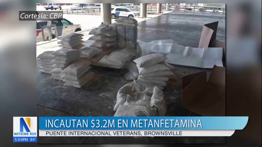 Patrulla Fronteriza incauta cargamento de metanfetamina en Puente Internacional de Veteranos de Brownsville