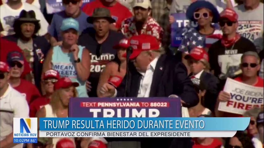 Expresidente Donald Trump resulta herido durante evento de campaña en Pennsylvania