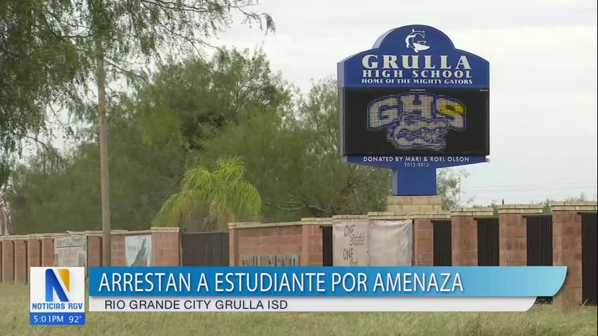 Estudiante de Río Grande City Grulla ISD arrestado luego de amenaza en las redes sociales