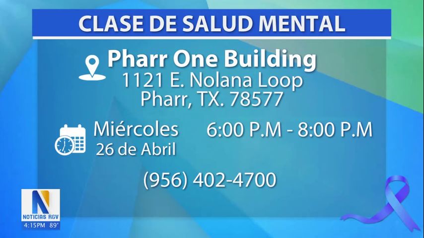 Policía de Pharr realizará clase sobre la salud mental