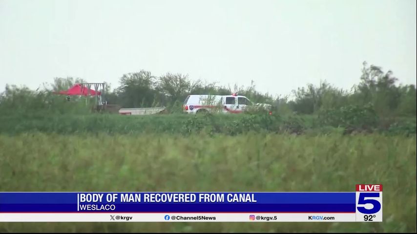 Hidalgo County sheriff: Body recovered at Weslaco canal