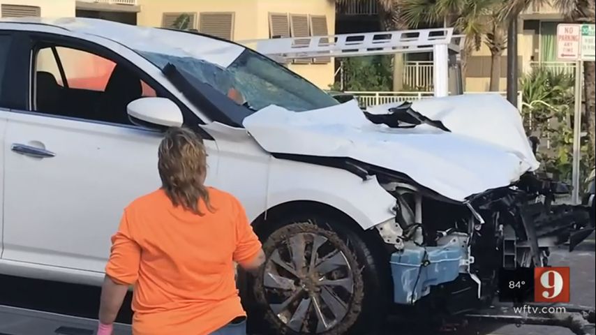 Four Injured After Car Crashes Through A Crowded Daytona Beach