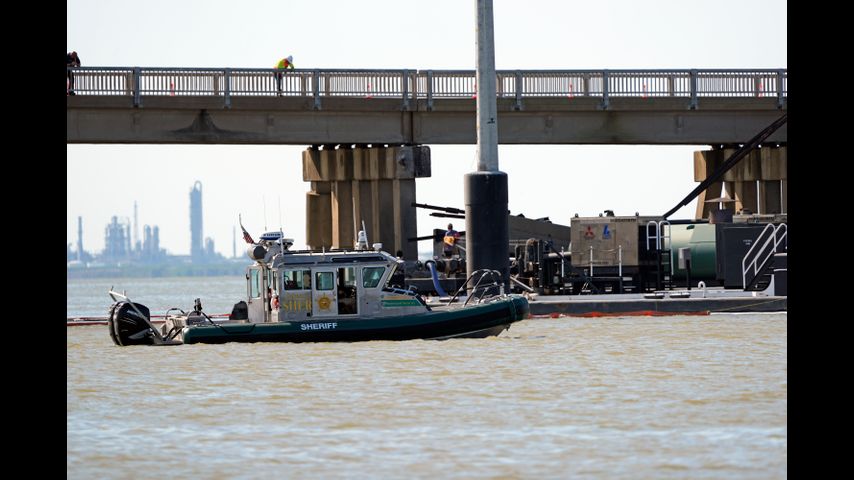 US Coast Guard says Texas barge collision may have spilled up to 2,000 gallons of oil