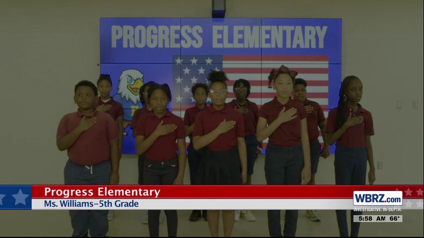The Pledge of Allegiance, Progress Elementary, Ms. Williams, 5th Grade