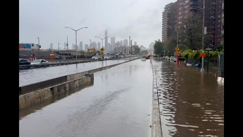 Rush-hour storm floods New York City area, swamping streets and stranding people in traffic