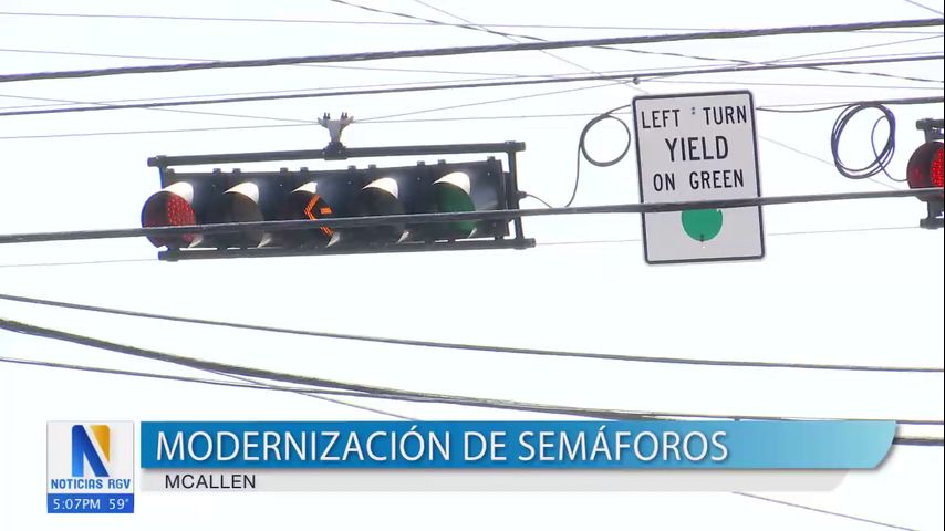 Nuevos semáforos intersecciones de McAllen buscan reducir accidentes y la seguridad