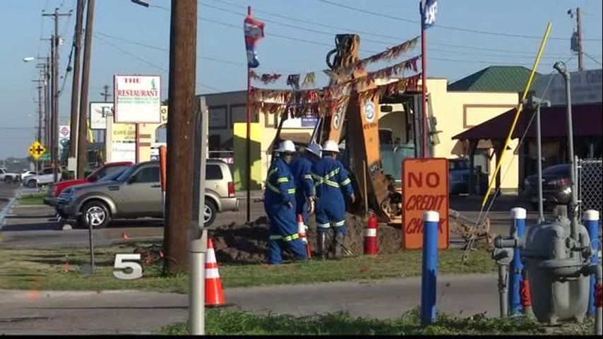 Repairs Made After Gas Service Line Hit