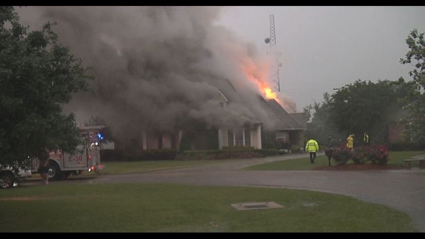 What should you do if your home is struck by lightning?