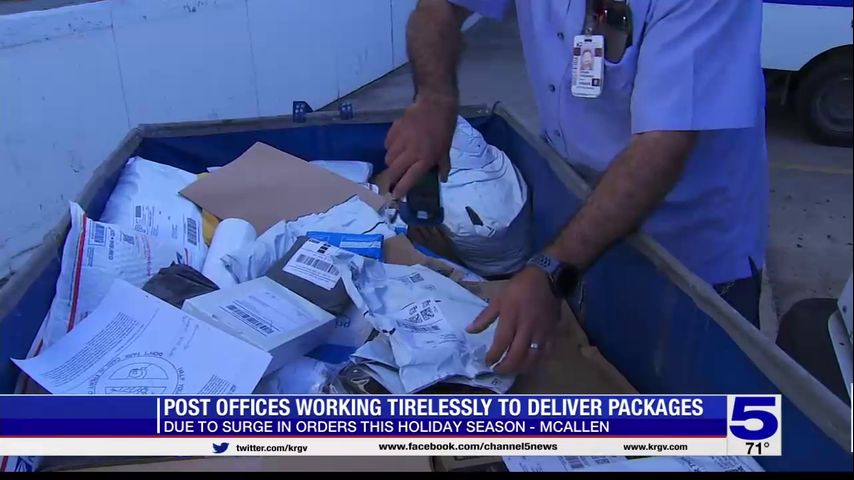 Post offices working tirelessly to deliver holiday packages