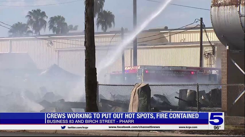 No injuries reported at Pharr warehouse fire