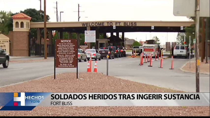 Soldados heridos tres ingerir sustancia desconocida en Fort Bliss