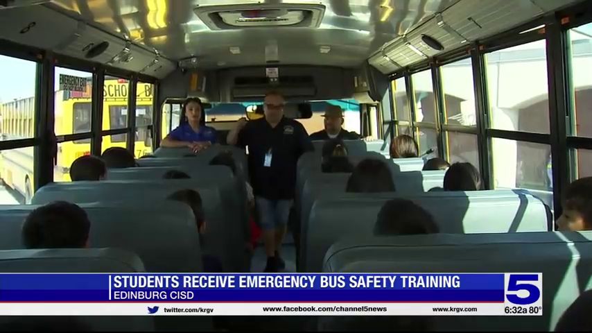 Edinburg CISD students receive emergency bus safety training