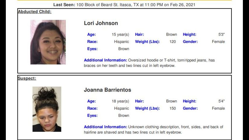 Amber Alert issued for missing Itasca teen