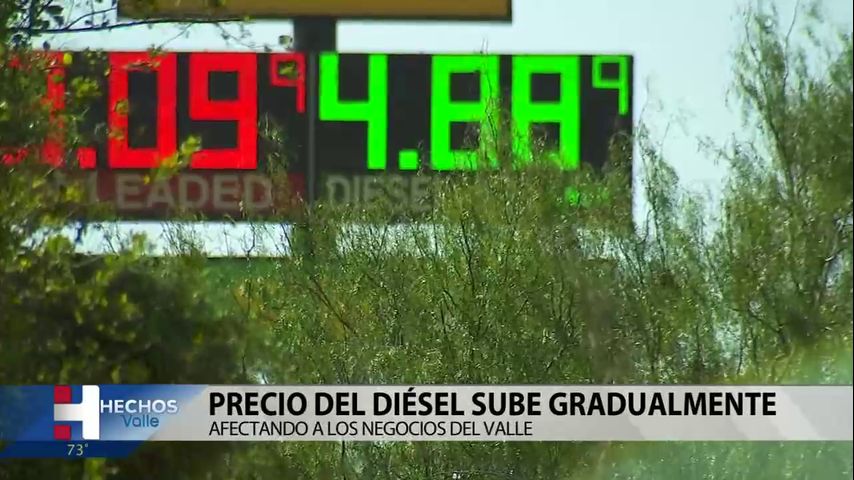 Precio del diesel afectando negocios del valle