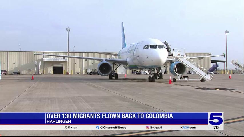 Over 130 migrants flown back to Colombia from Harlingen