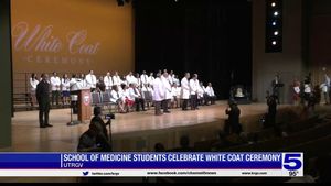 UTRGV medical school students celebrate white coat... UTRGV medical school students celebrate white coat ceremony