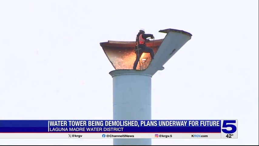 Port Isabel water tower being demolished to make way for new one