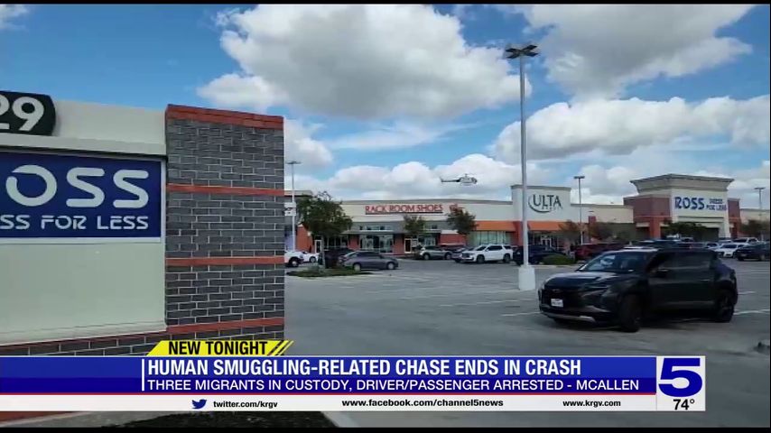 Teen arrested after human-smuggling related chase ends in crash at McAllen shopping center