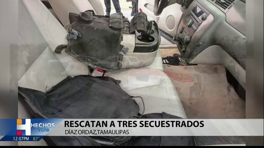 Rescatan a tres personas presuntamente secuestradas en Gustavo Díaz Ordaz, Tamaulipas