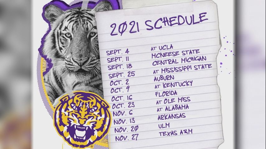 LSU releases 2021 fall football schedule