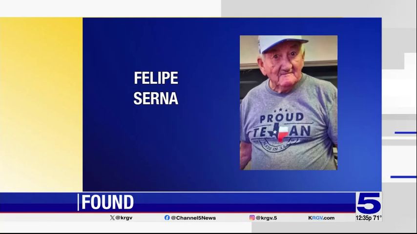 Missing McAllen elderly man found, reunited with family