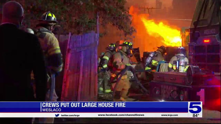 No injuries reported in Weslaco house fire