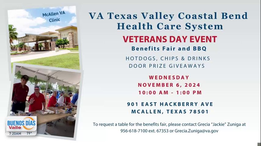 VA Texas Valley Coastal Bend Health Care prepara feria de beneficios para el Día de los Veteranos