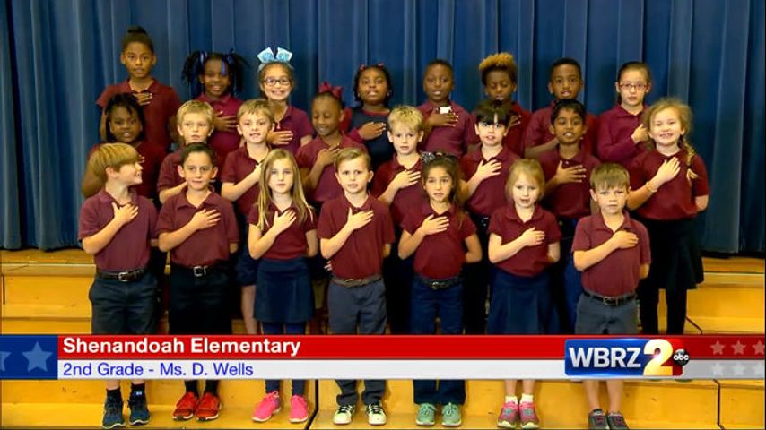 Pledge Of Allegiance Shenandoah Elementary Ms D Wells 2nd Grade