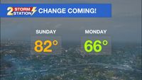 Sunday PM Forecast: The big cool down starts now