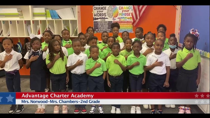 The Pledge of Allegiance - Advantage Charter Academy, Mrs. Norwood and