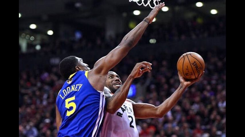The Latest: Injured Kevon Looney could play in Game 4