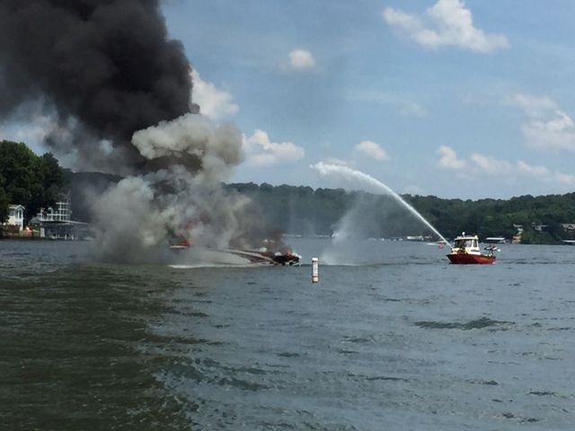 Boat catches fire at Lake of the Ozarks, 1 person injured