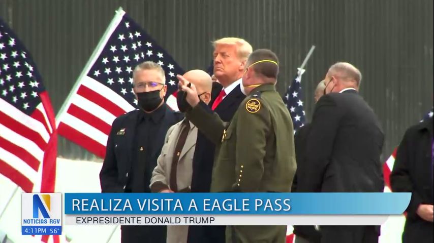 Ex presidente Trump se encuentra de visita en Eagle Pass