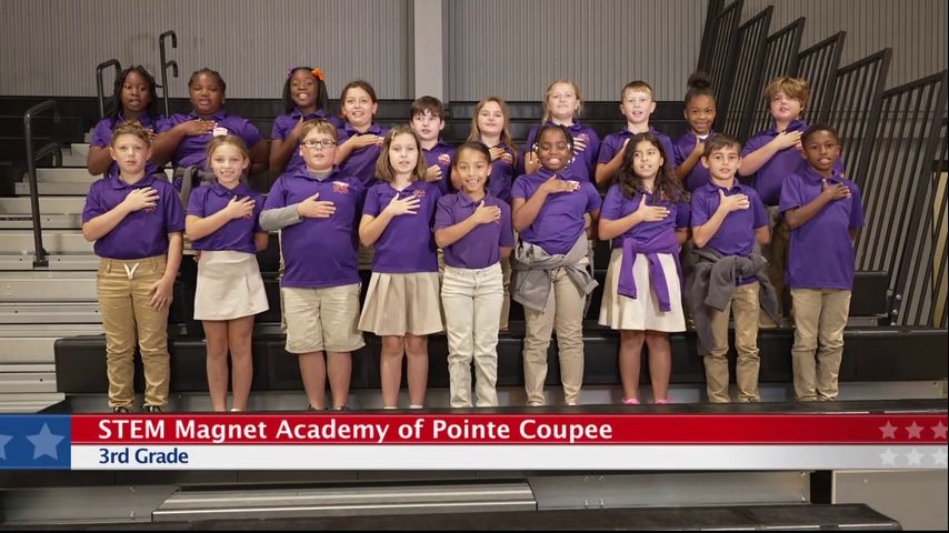 The Pledge of Allegiance, STEM Magnet Academy of Pointe Coupee, 3rd Grade