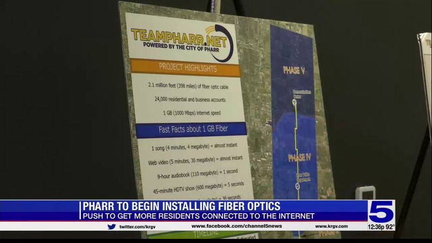 Pharr to begin installing fiber optics