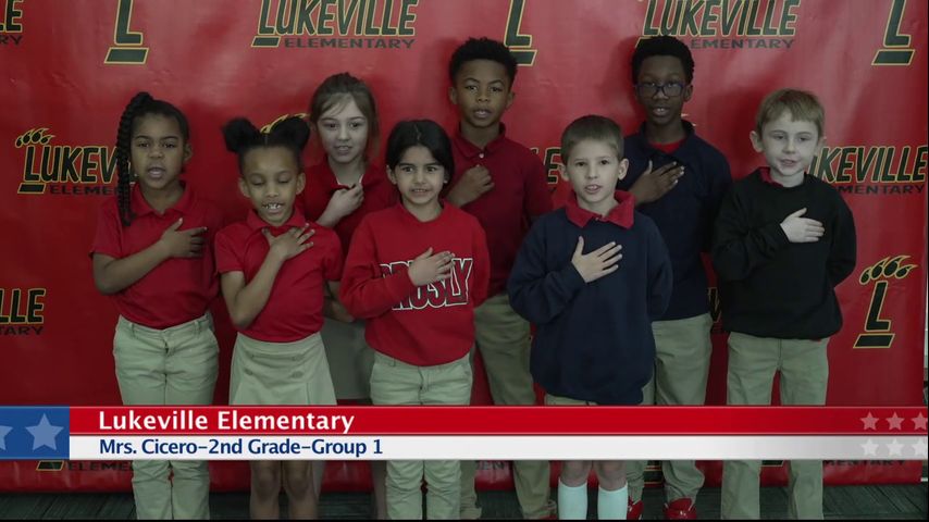 The Pledge of Allegiance, Lukeville Elementary, Mrs. Cicero, 2nd Grade ...