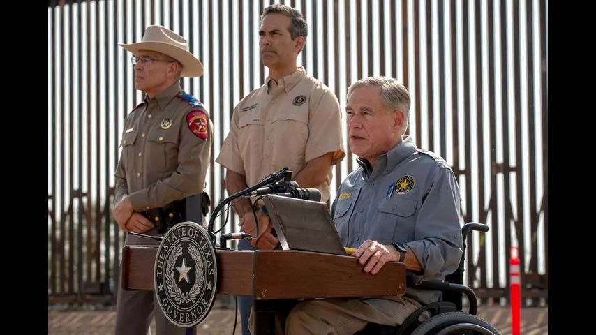 Gov. Greg Abbott inaugurates first stretch of state-funded border barrier in Starr County