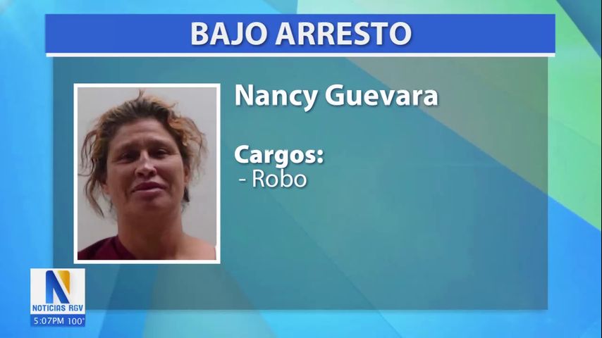 Mujer de interés en robo de vehículos arrestada en el condado de Cameron