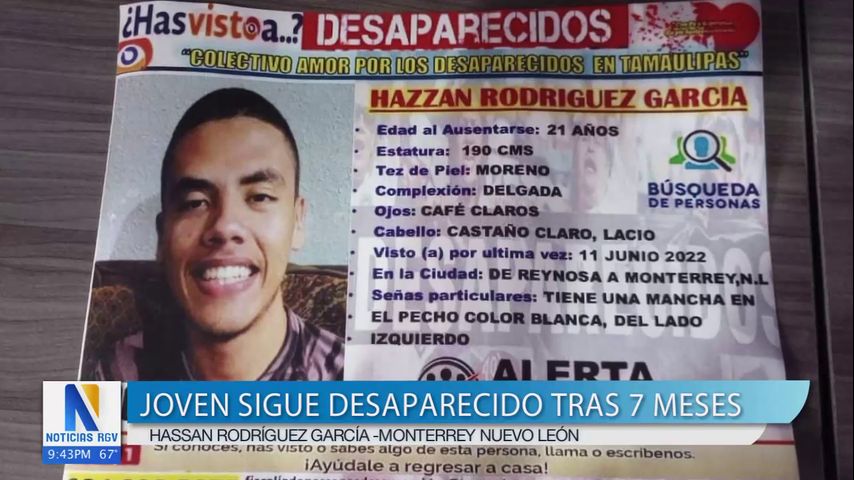 Después de seis meses, joven de Monterrey, Nuevo León, sigue desaparecido