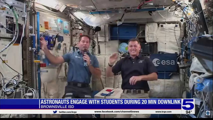 Brownsville ISD students interact with astronauts aboard the ISS