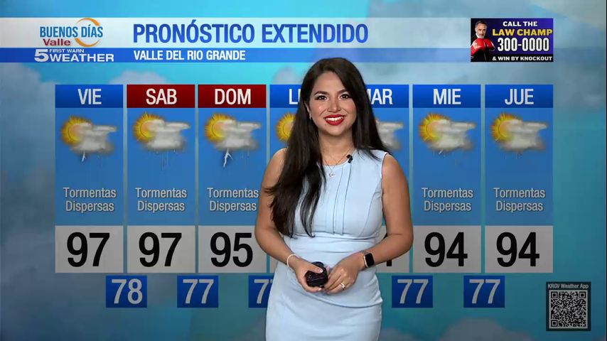 Viernes 30 de Agosto: Lluvias dispersas, temperaturas en los 97s