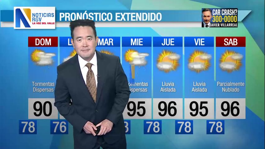 Sábado 6 de Julio: Cálido con temperaturas en los altos 90s