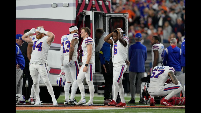 Bills' Hamlin in critical condition after collapse on field