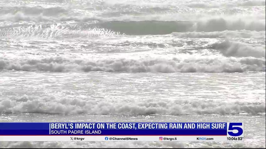 Tropical Storm Beryl's impact at South Padre Island causes beach closures