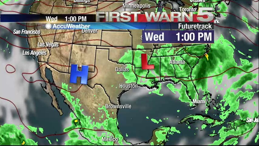Monday's Weather - 10 p.m.