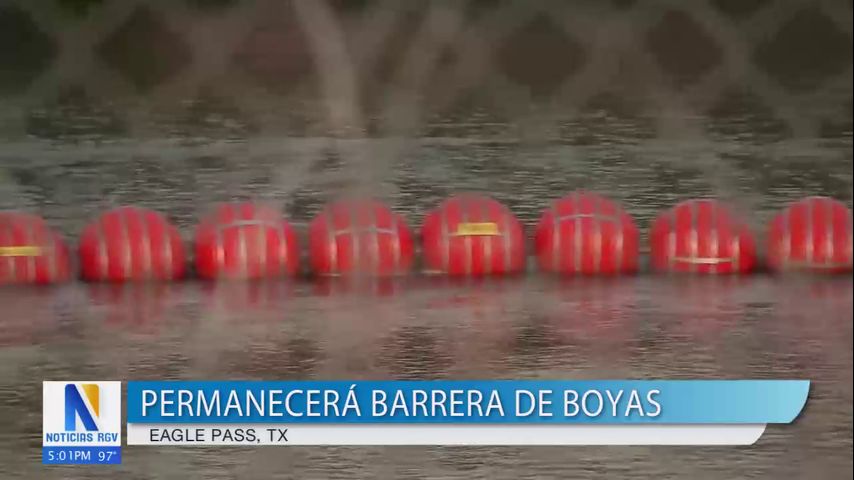 Barrera flotante de Texas en el río Bravo puede quedarse por ahora, falla corte de apelaciones