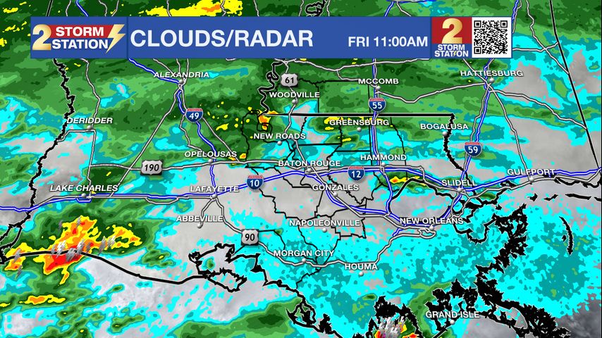 May 1 - Radar update, showers beginning to move in